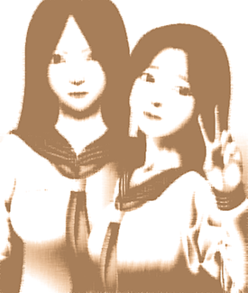 A photo of J-ker (left) and Wandering Neck (right) when they were still alive.