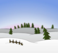 The Winter landscape, without the frost.