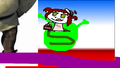 Le Shrek button, which upon being clicked, causes the screamer to show.