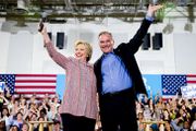 Hillary Clinton and Tim Kaine