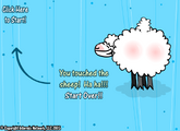 The message that appears when touching the sheep.