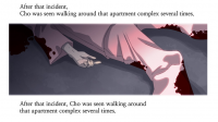 The corpse of the lady who committed suicide.