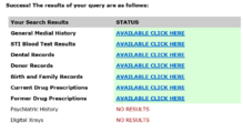 Search results.